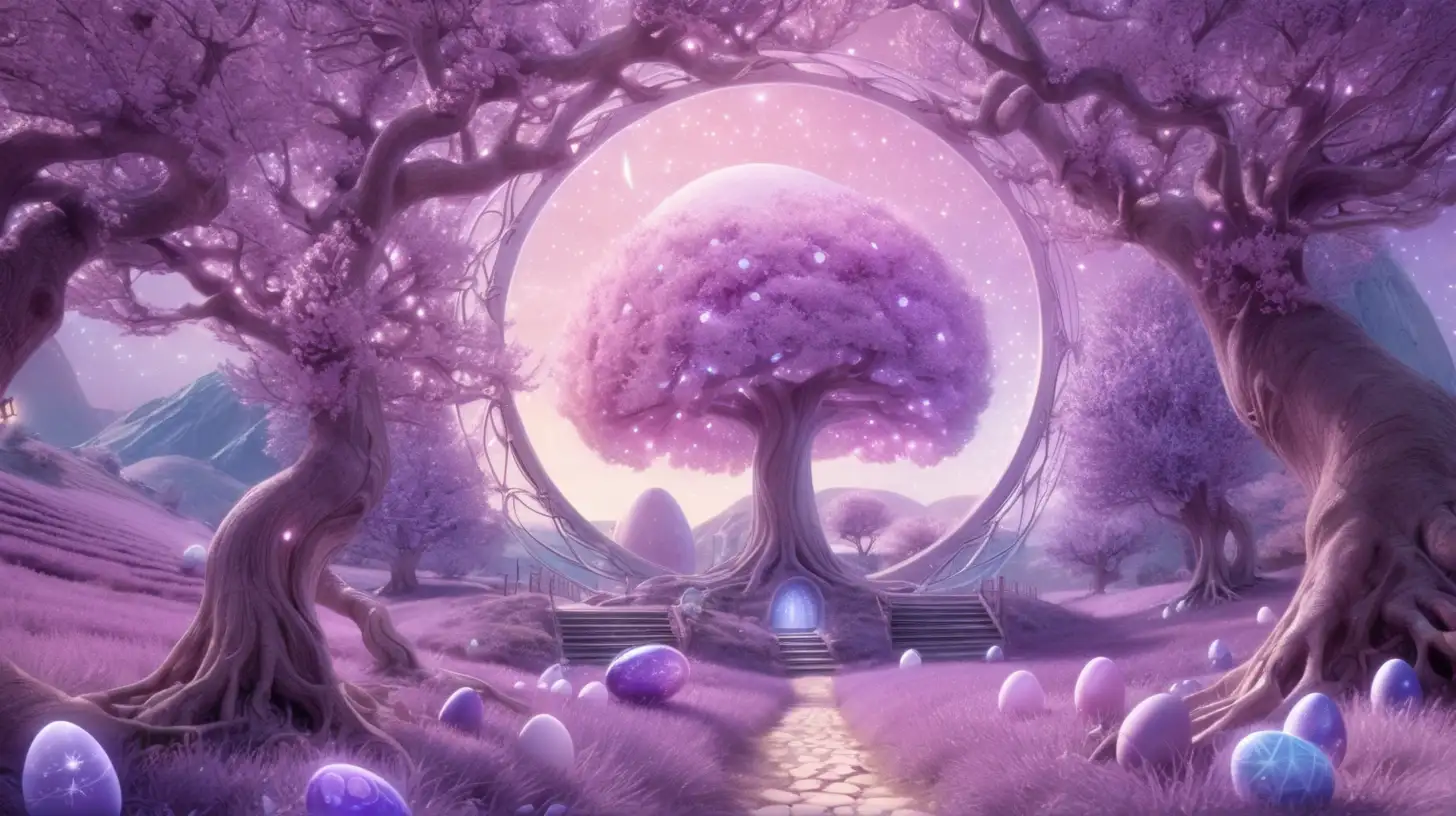 Enchanting Grape Tree Portal to Cosmic Wonders
