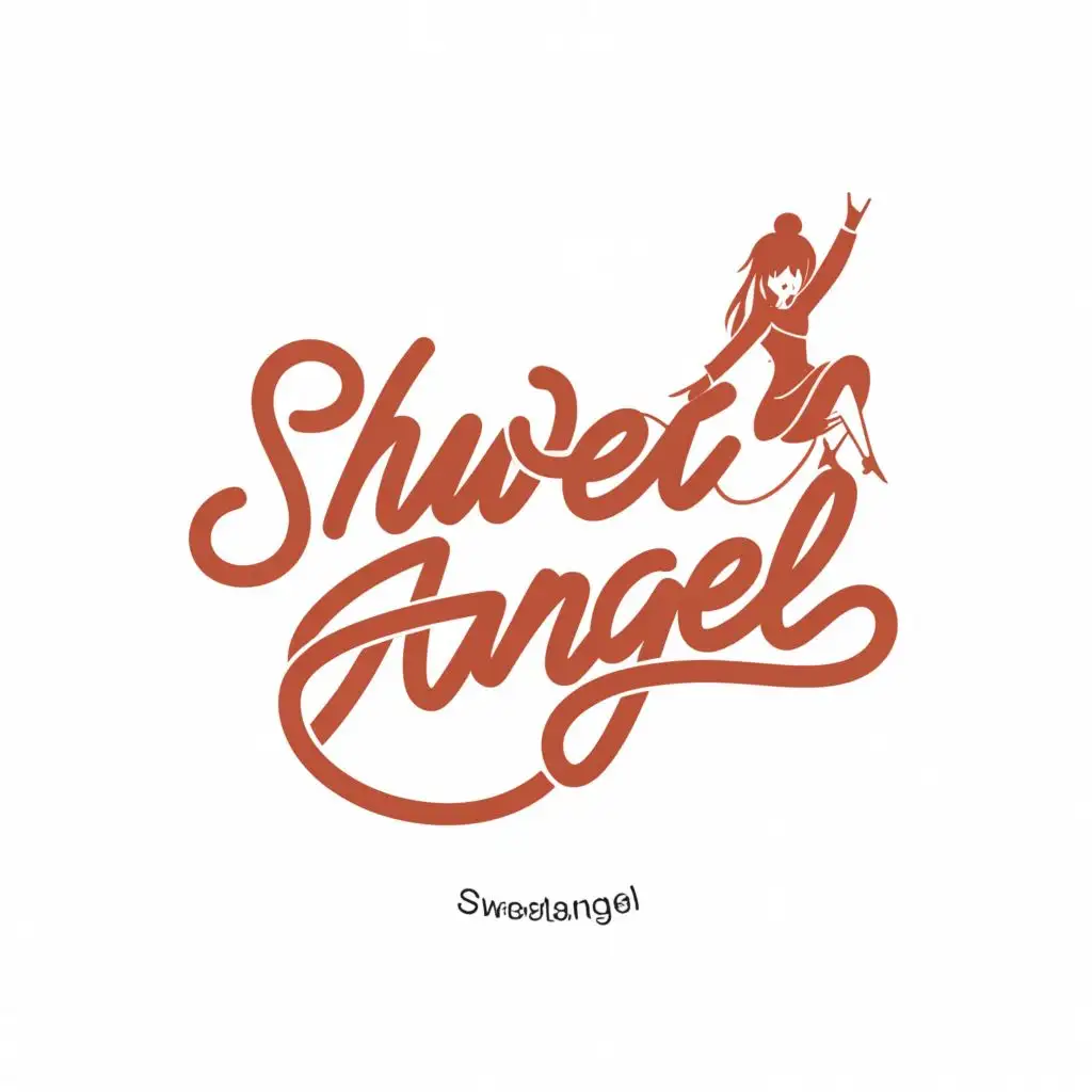 a logo design,with the text "Shweetangel", main symbol:yarn, korean girl cartoon,Moderate,be used in Retail industry,clear background