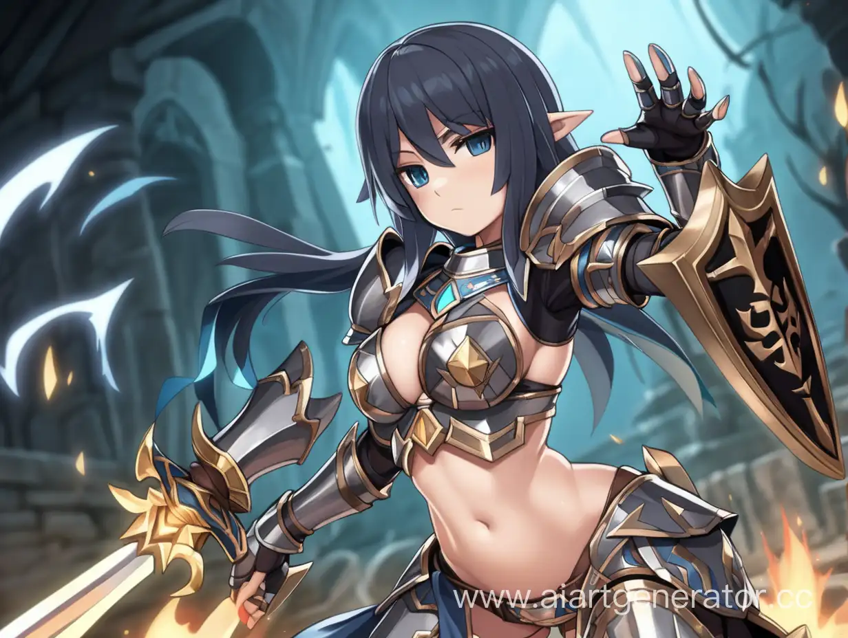 Palworld soul knight Sexy mage girl in revealing armor fighting for her life