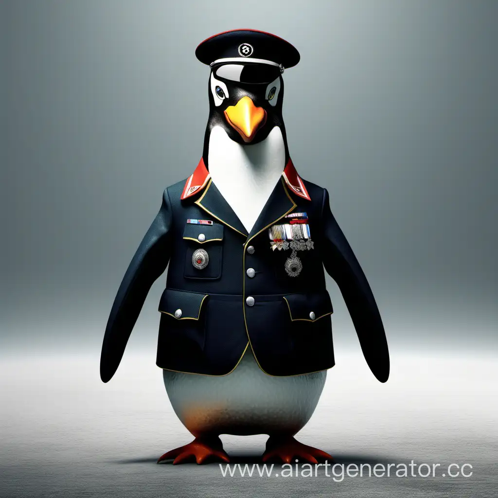 Пингвин в военной форме 3 Рейха  