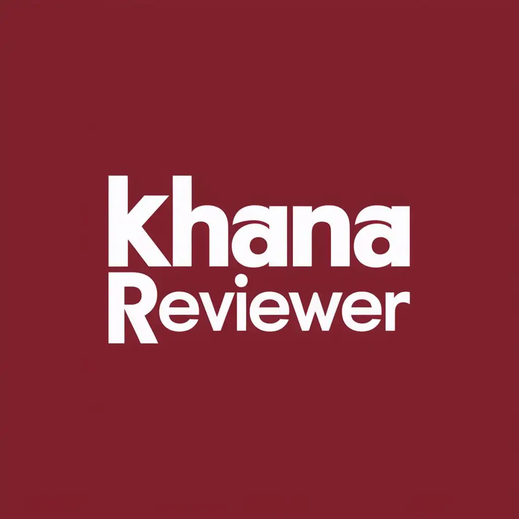 logo, food, with the text "Khana reviewer", typography, be used in Restaurant industry
