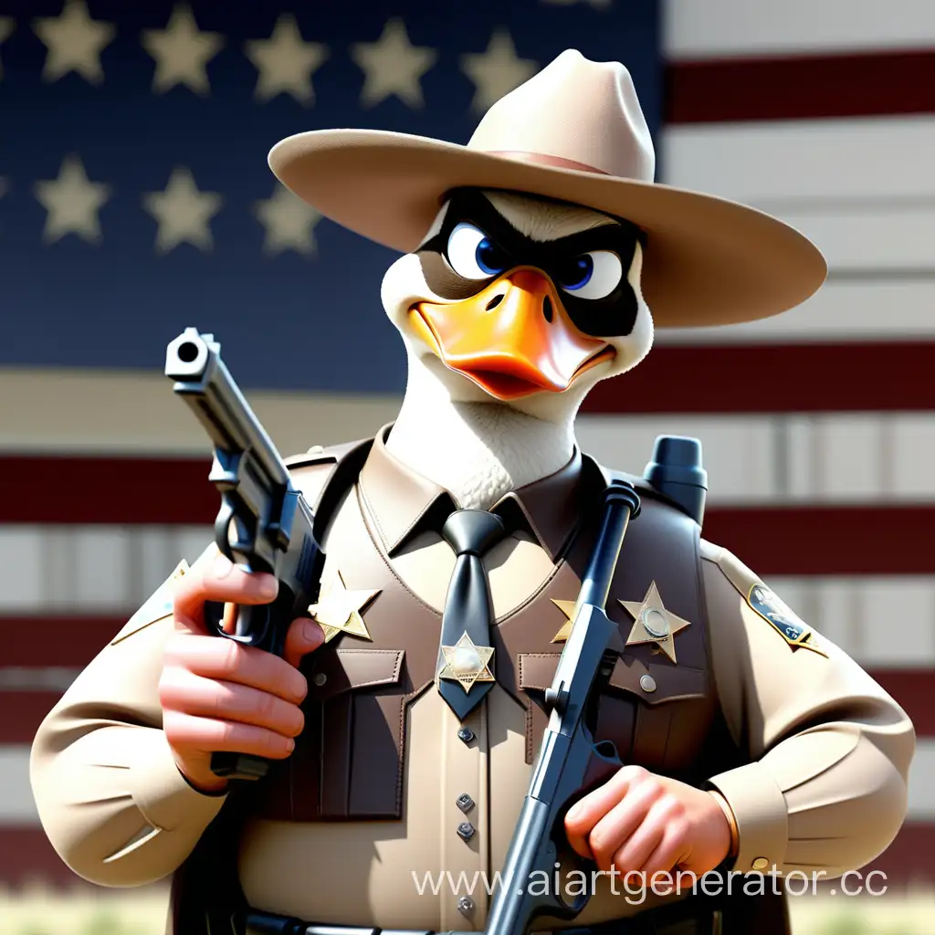 Wild-West-Goose-Sheriff-Holding-a-Gun-Confronts-Former-President-Obama