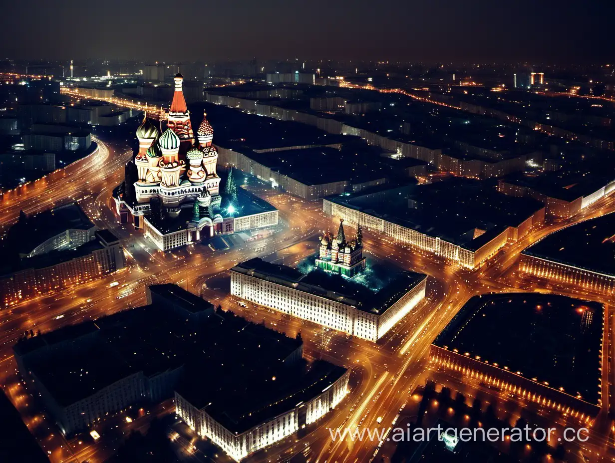 Night-View-of-Moscow-Cityscape-from-Above