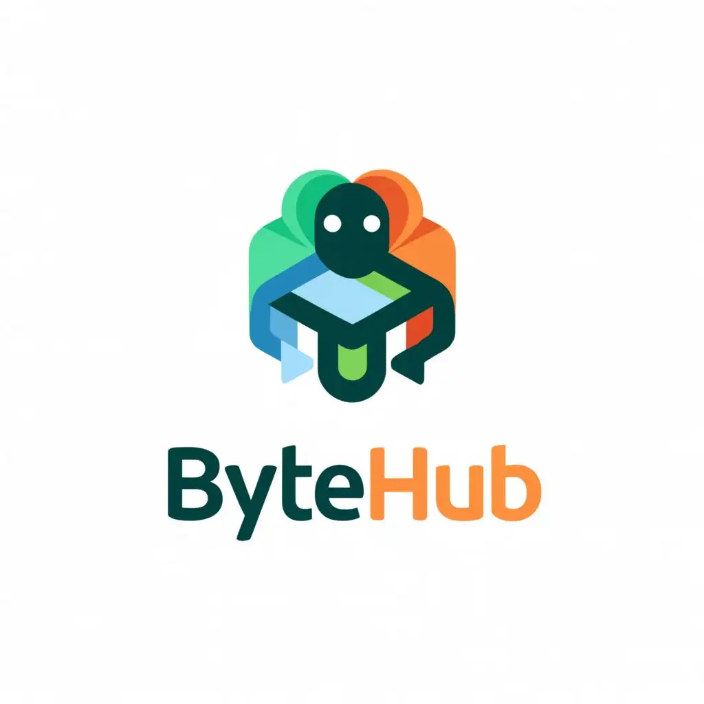 a logo design,with the text 'ByteHub', main symbol:Developer,Moderate,be used in Technology industry,clear background