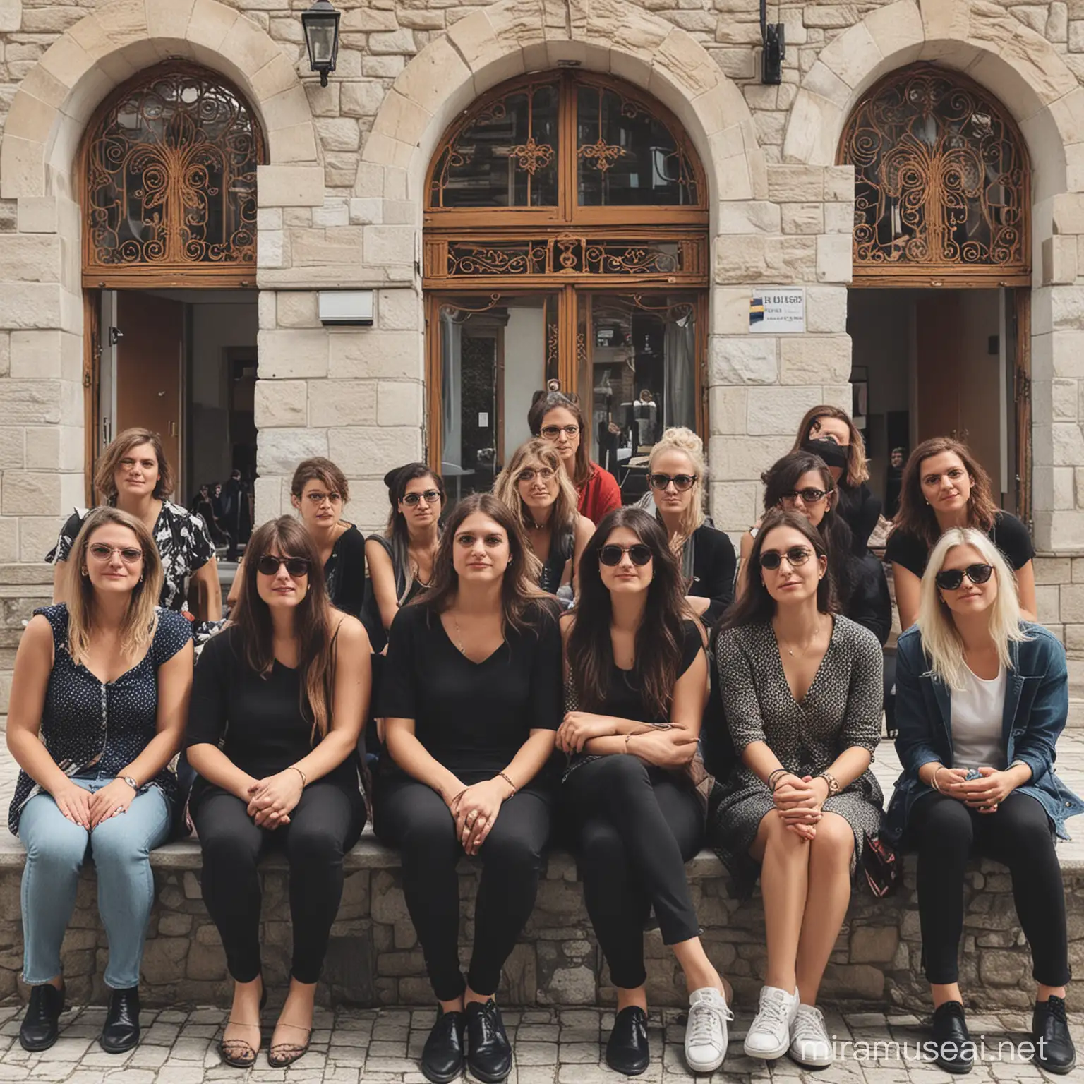 Diverse Group of Feminists Celebrating Fem Fest in Montenegro