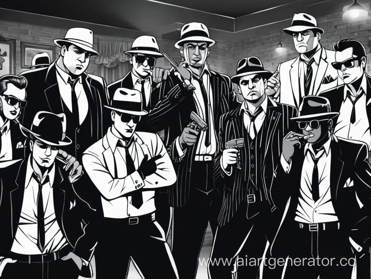 Timeless-Elegance-Monochrome-Gangster-Party