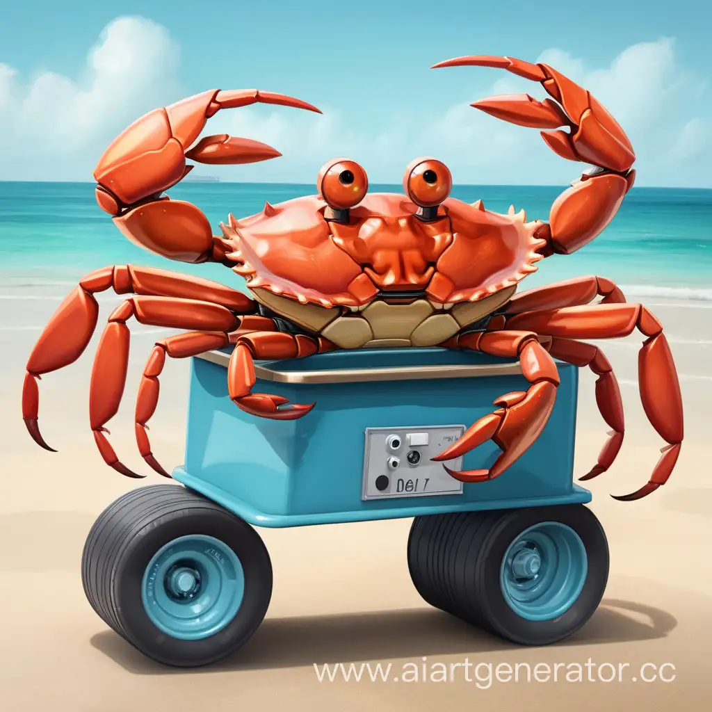 Crab-on-Wheels-Playful-Crustacean-Skating-Adventure
