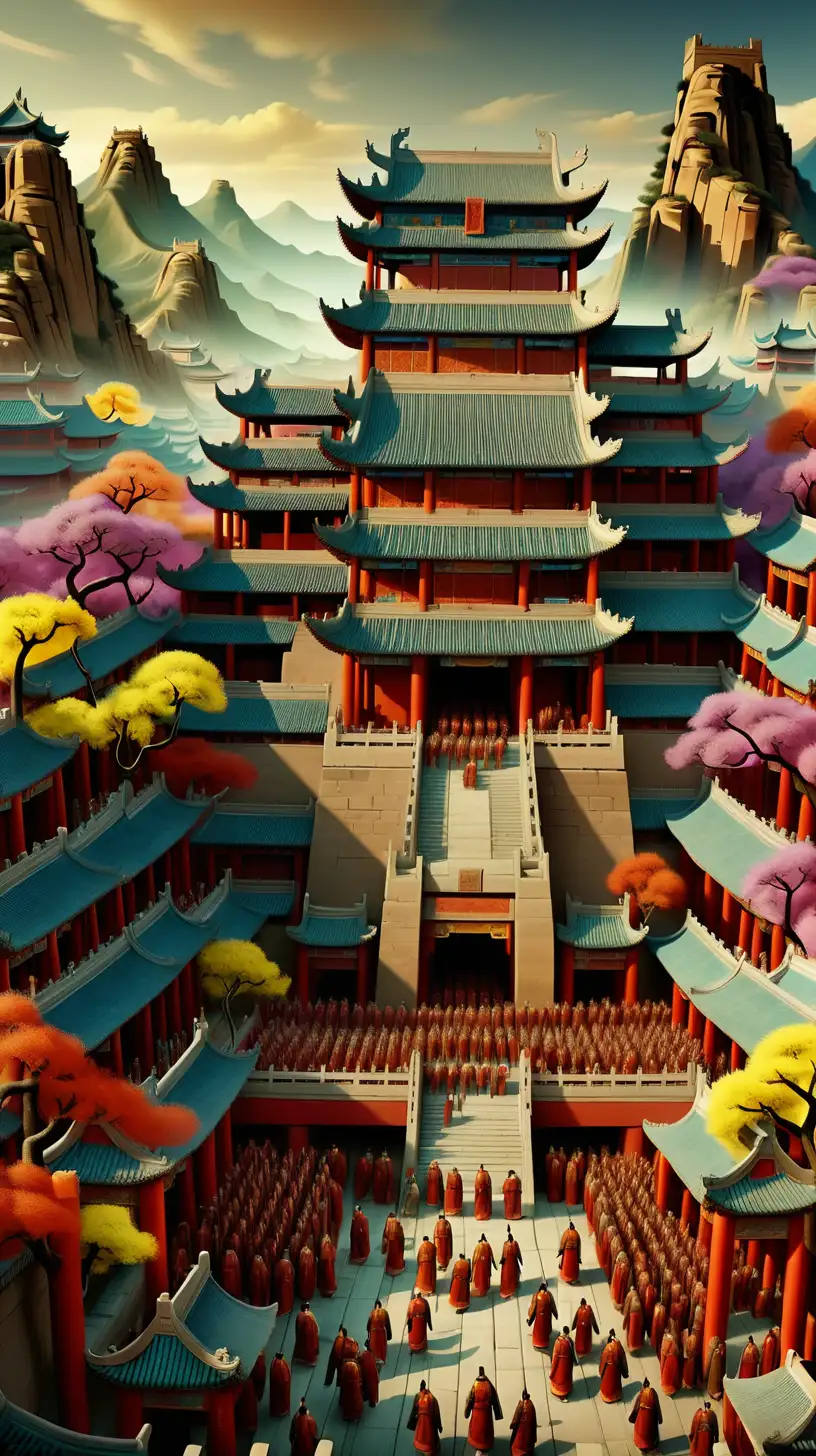 Vibrant Cinematic Depiction of Ancient China