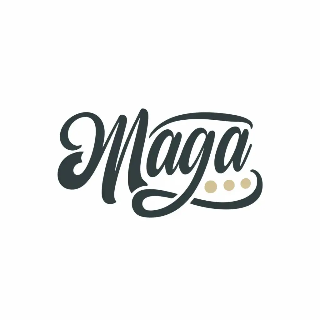 logo, design
marketing
, with the text "MAGA", typography