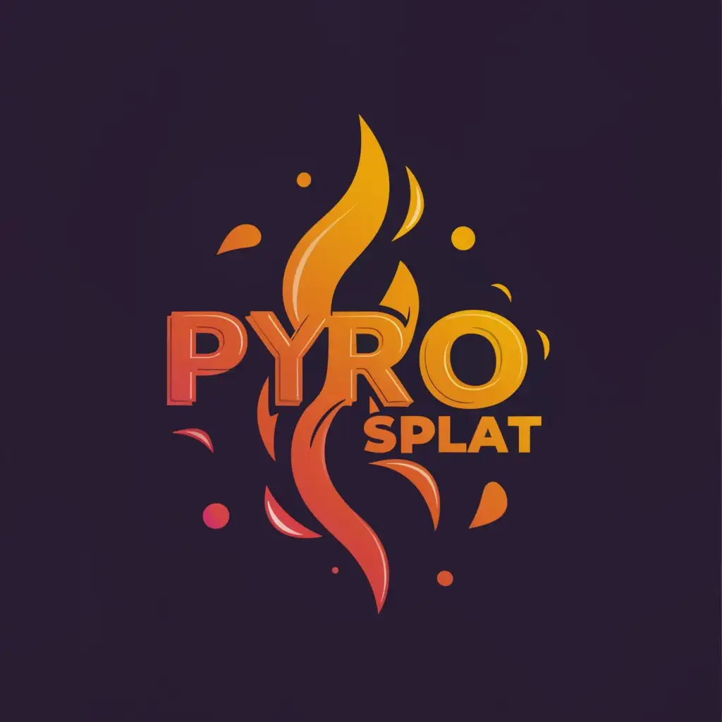 a logo design,with the text "Pyro Splat", main symbol:Pyro,Moderate,be used in Technology industry,clear background