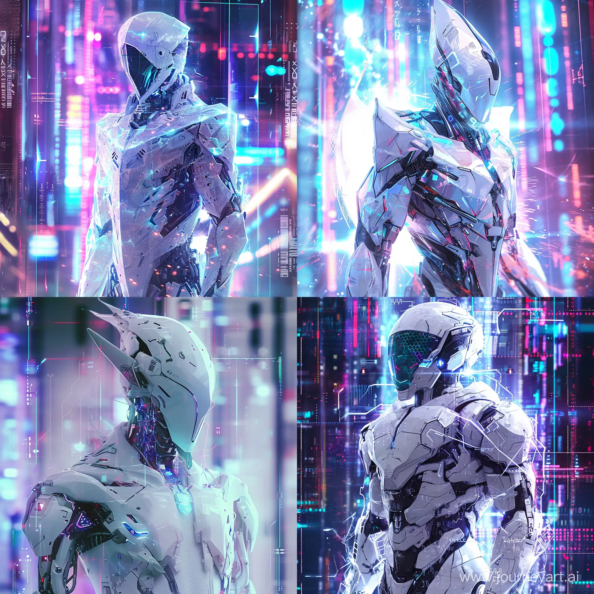 Futuristic-Cybernetic-White-Knight-Hologram-in-SciFi-Setting