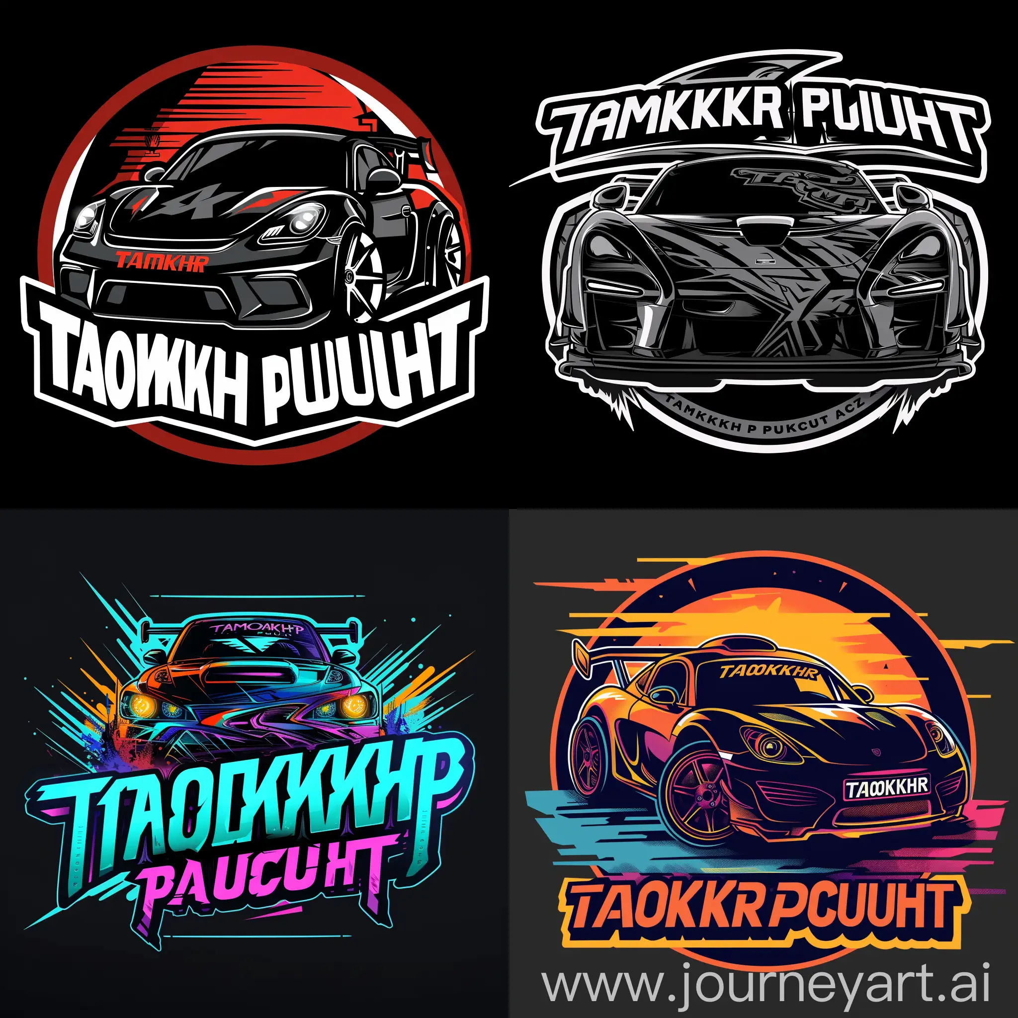 Nfs pro street style logo with "TAMOKHR PEUCUHT" and car vaz 2108