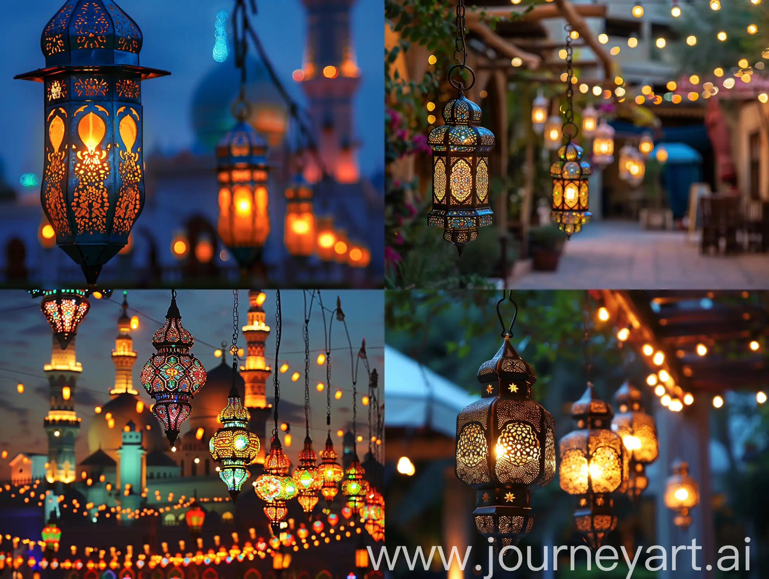 Ramadan-Lights-and-Dates-Displayed-in-Evening-Ambiance