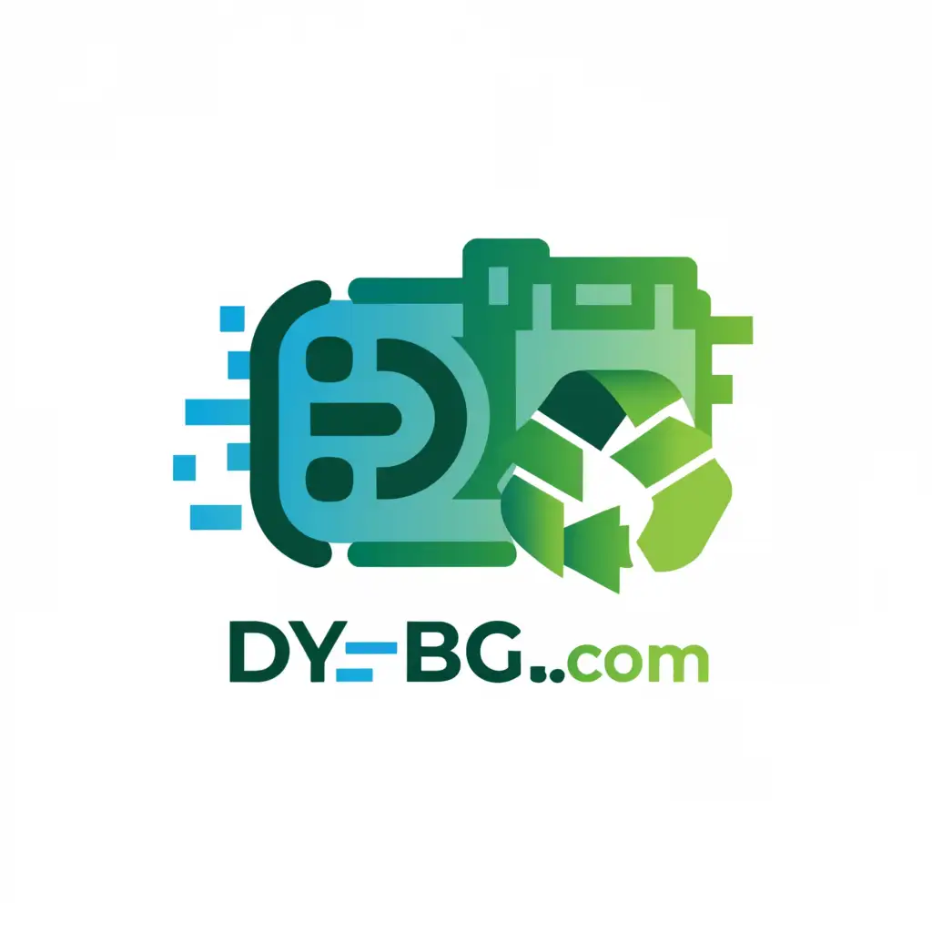 a logo design,with the text "DIY-BG.com", main symbol:computer parts, second hand, recycling,Moderate,be used in Technology industry,clear background
