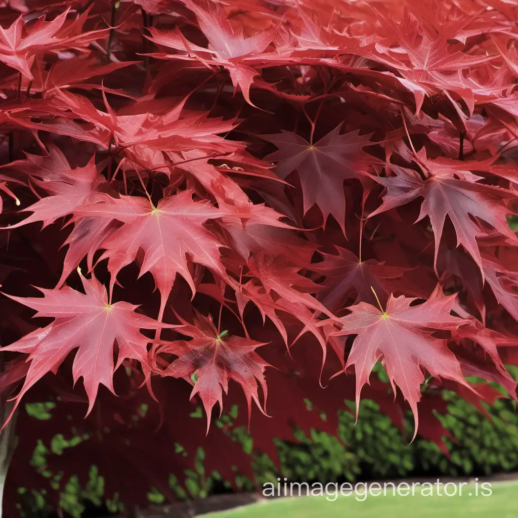 Royal maple plant in garden