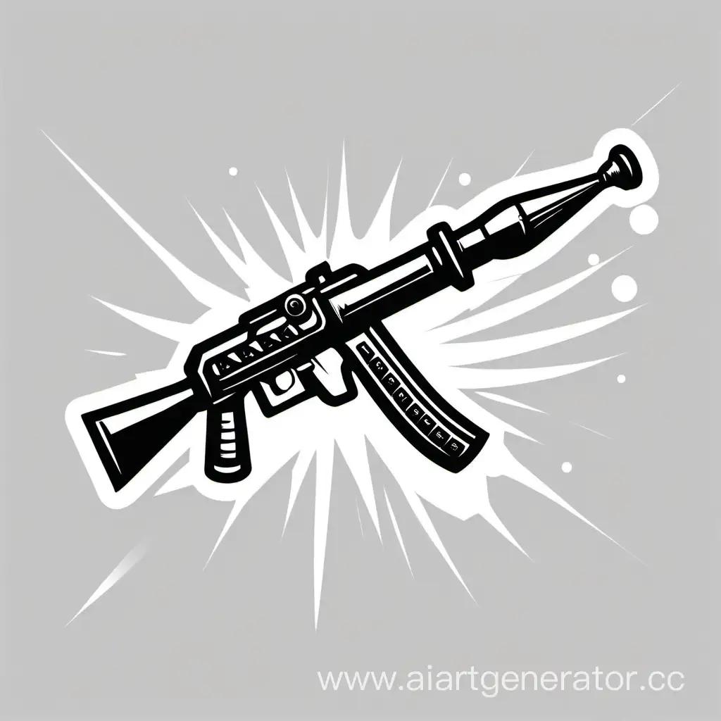 Monochrome-RPG7-Icon-on-Transparent-Background