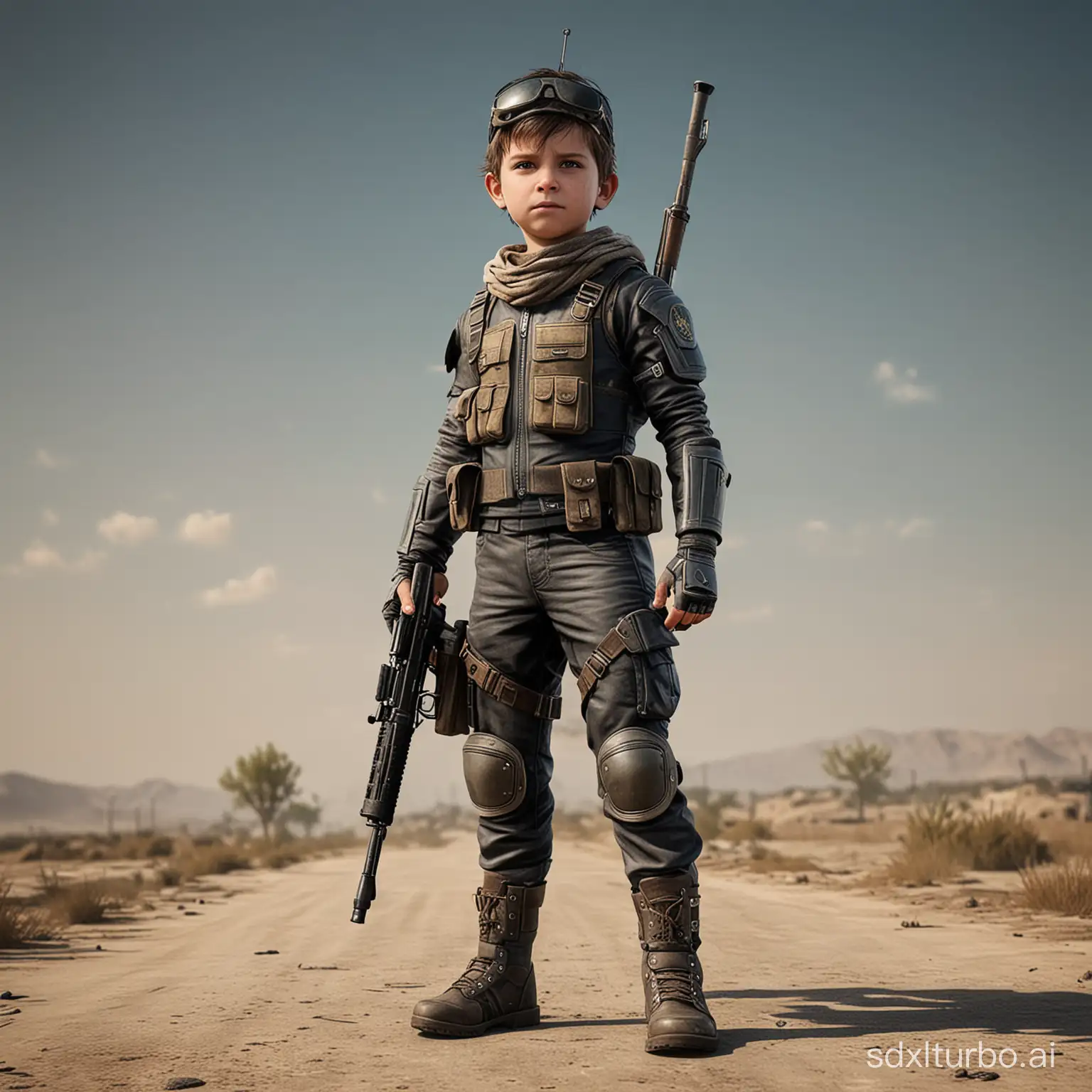 Young-PubG-Player-in-Full-Armor-with-Assault-Rifle