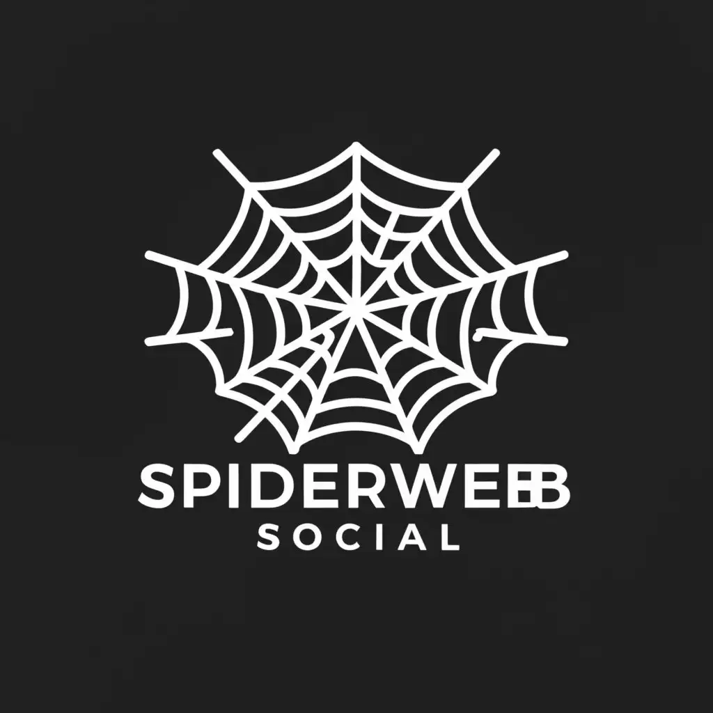 a logo design,with the text "SpiderWeb Social", main symbol:Teias,Moderate,clear background