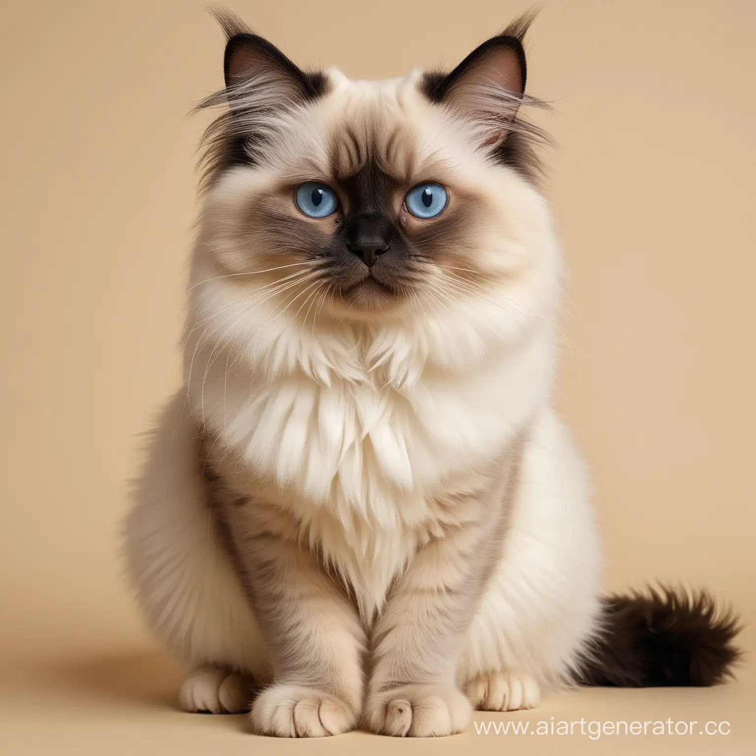 BlueEyed-Neva-Masquerade-Cat-Sitting-on-Beige-Background