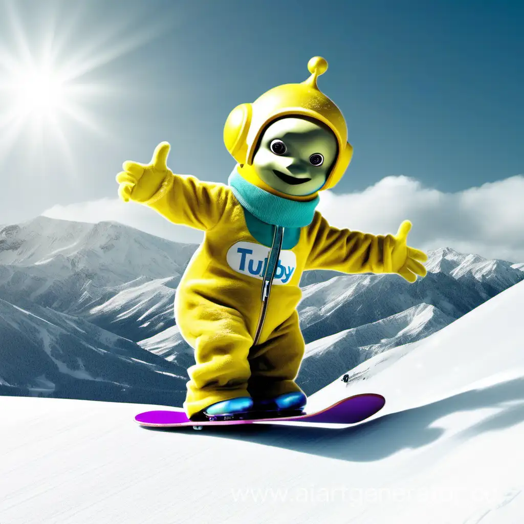 Cheerful-Teletubby-Snowboarding-Adventure