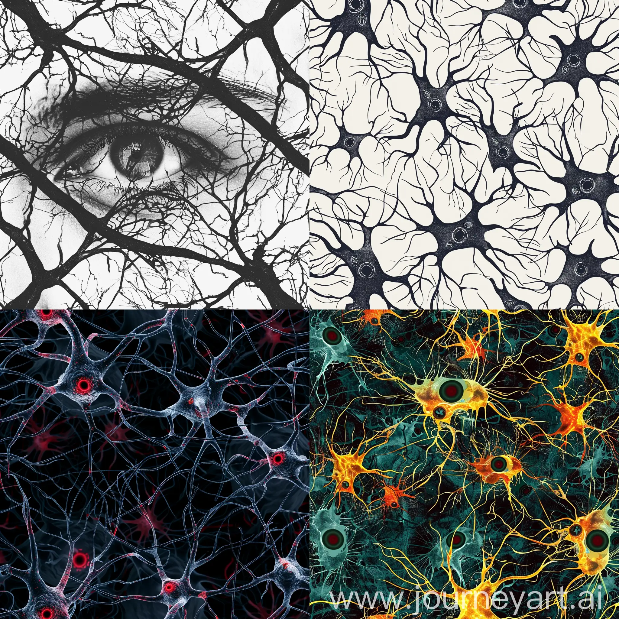 alternate dimension neurons eyes seamless texture