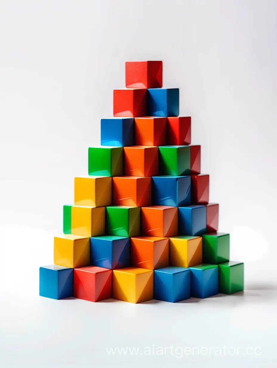 Colorful-PyramidShaped-Childrens-Cubes-on-White-Background