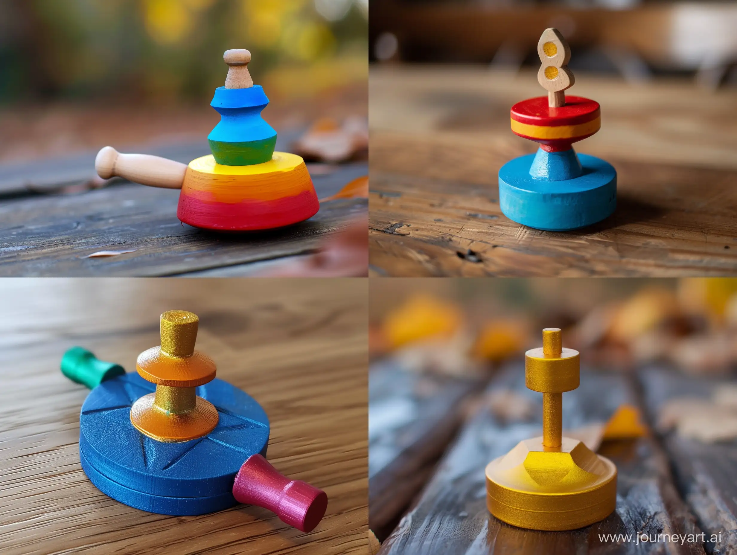 Colorful-Jewish-Dreidel-Spinning-on-a-Festive-Table