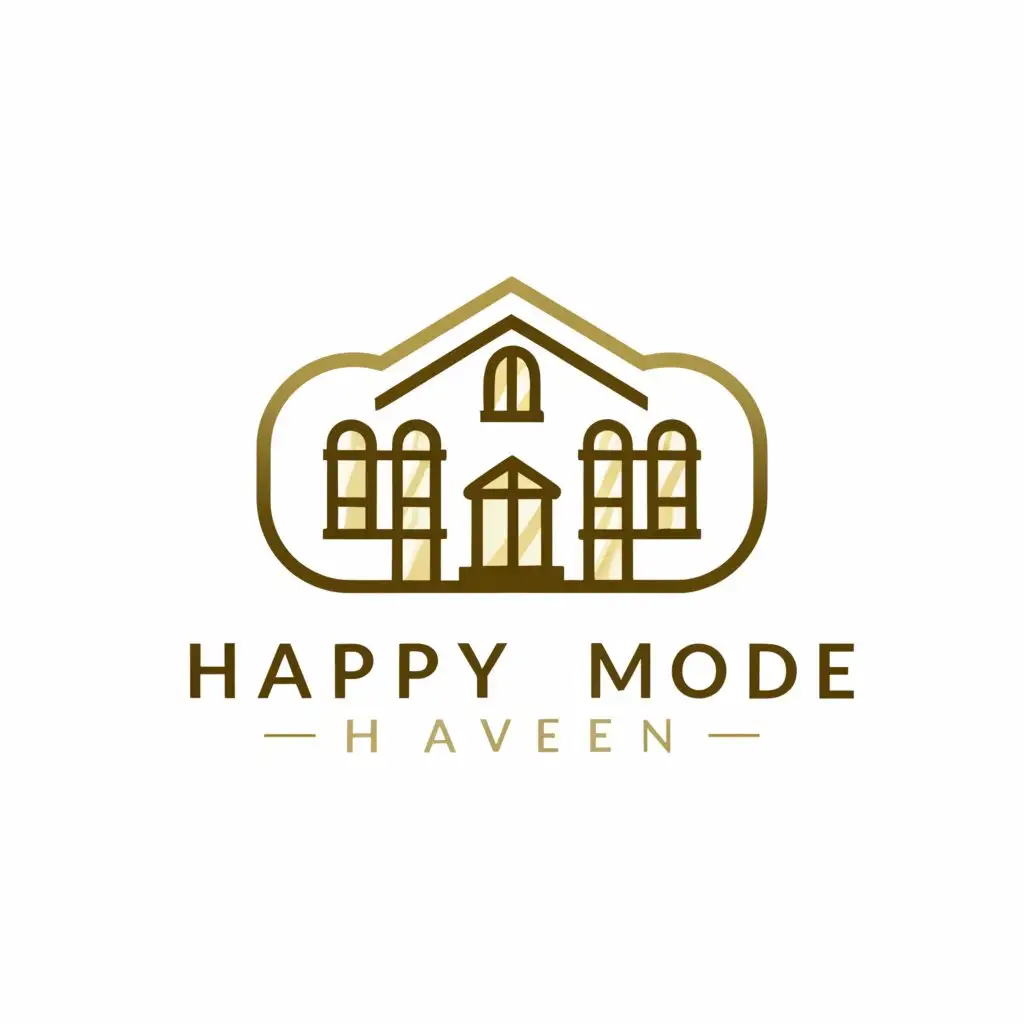 LOGO-Design-for-Happy-Mode-Haven-Elegant-HotelRestaurant-Complex-Symbol-with-Modern-Aesthetic-and-Clear-Background