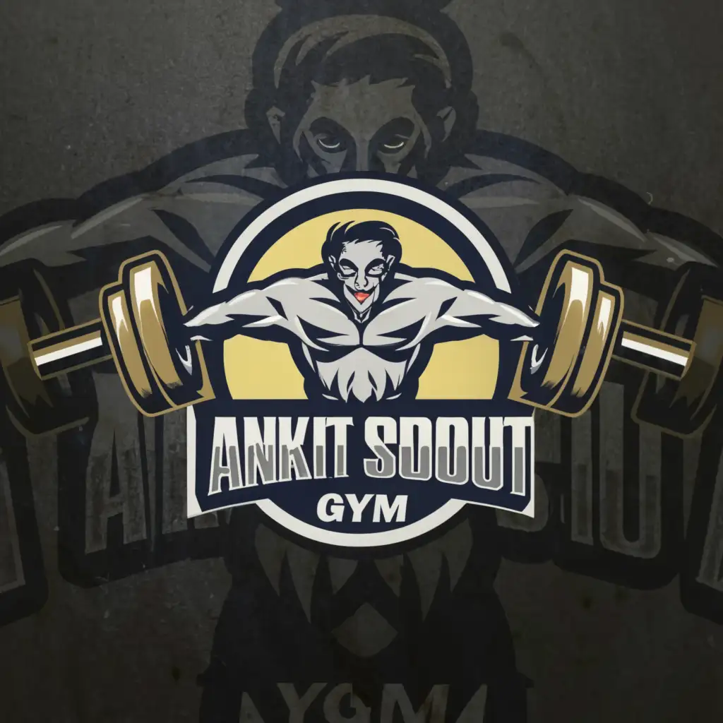 a logo design,with the text "ANKIT SOROUT", main symbol:GYM,Moderate,clear background