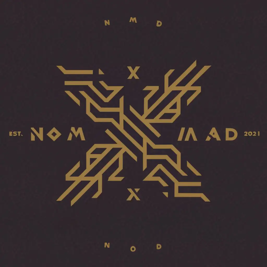 a logo design,with the text 'NOMAD', main symbol:X,complex,be used in Entertainment industry,clear background