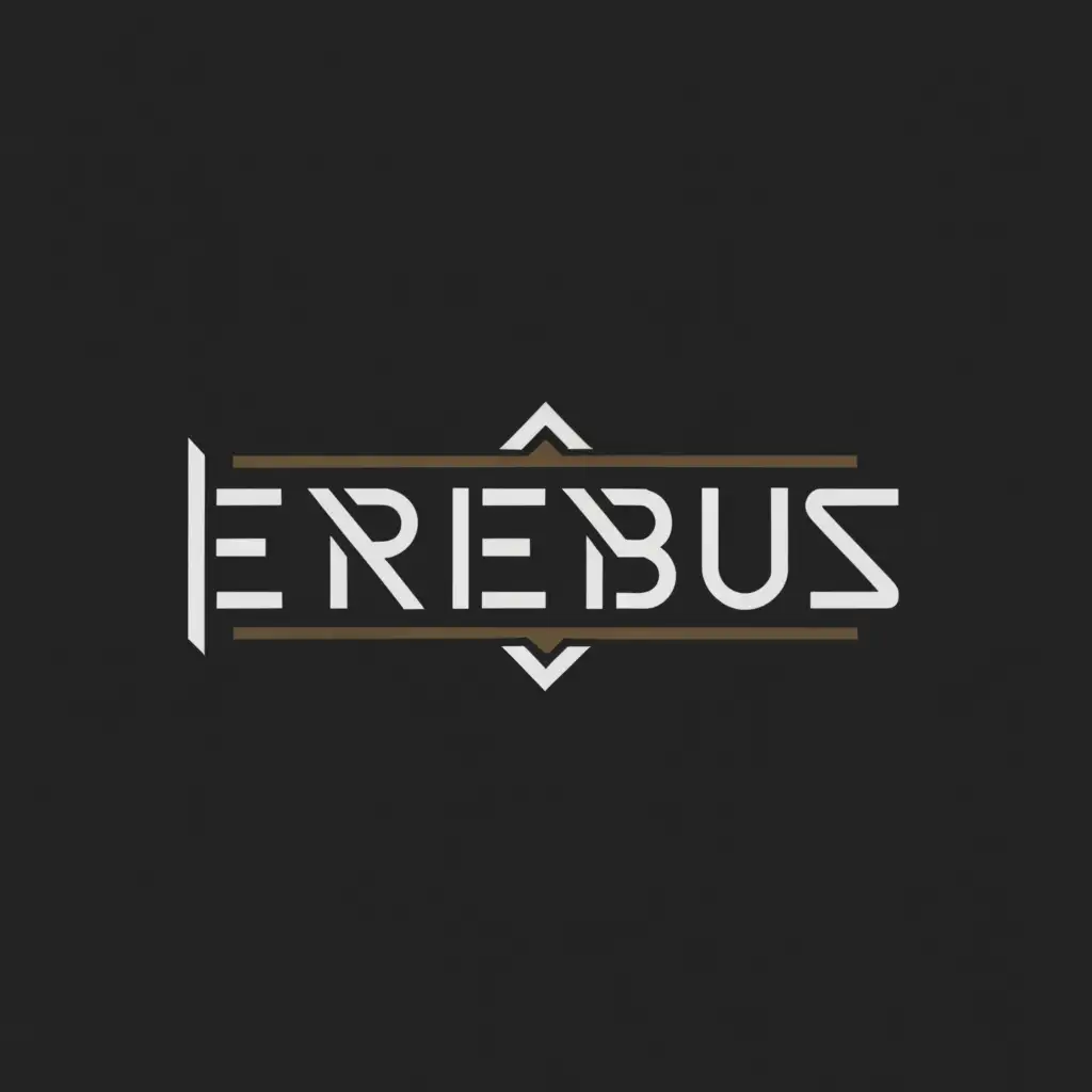 a logo design,with the text "erebus or EREBUS", main symbol:Logo Design Brief
We require an evolution, redesign of a Motorsport logo to consider. The new design should respect the old logo design, but bring into a new generation.

We would like to see a lower case and upper case design versions of your new concept.

The logo will be used on Motorsport and on merchandise, so it must be clean design and easy to read. Strong and bold, and not be a standard type font.

Target Market(s)
Motorsport fans

Industry/Entity Type
Automotive


Logo styles of interest
Wordmark Logo
Word or name based logo (text only)

 
Font styles to use

Serif

Sans Serif

Decorative

Requirements
Must have
Strong and unique word design
Should not have
Standard font type
,Moderate,clear background