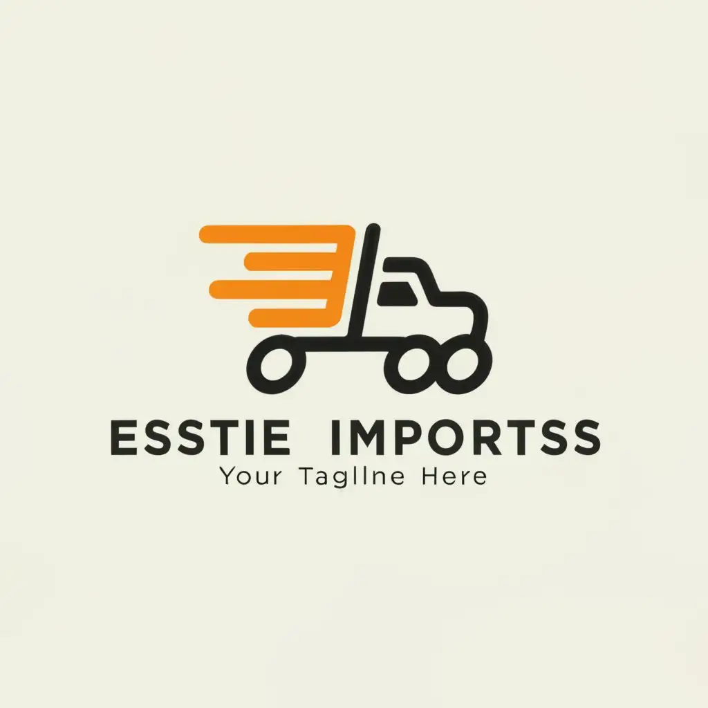 a logo design,with the text "Estie Imports", main symbol:Delivery,Moderate,be used in Retail industry,clear background