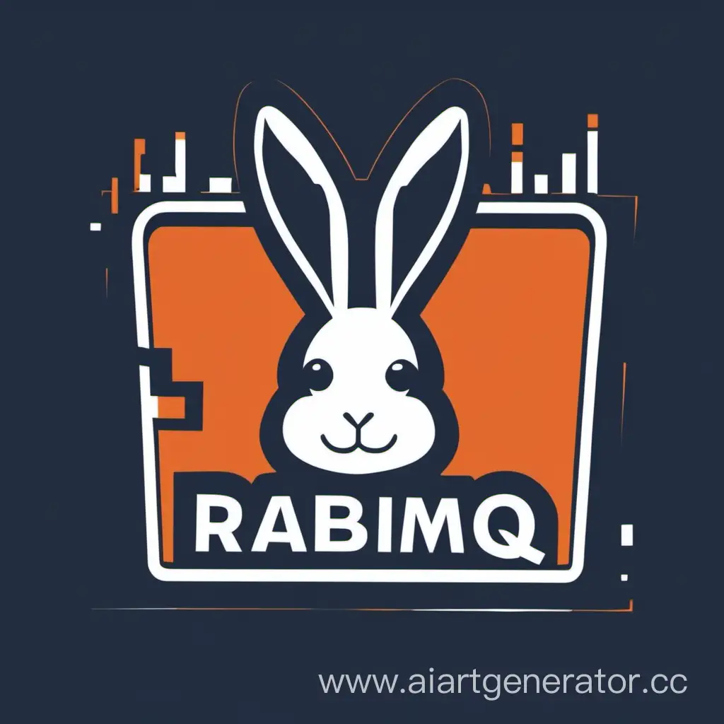 Создай изображение логотипа rabbitMQ в стиле фильма Реквием по мечте