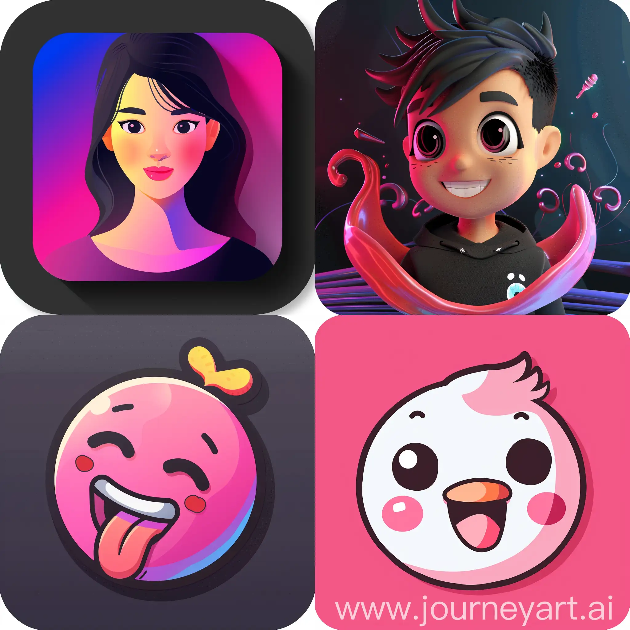 create a tiktok icon mixed with torrent