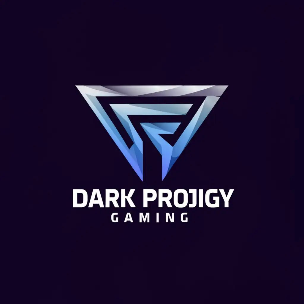 a logo design,with the text "Dark Prodigy Gaming", main symbol:Darkness,Moderate,clear background