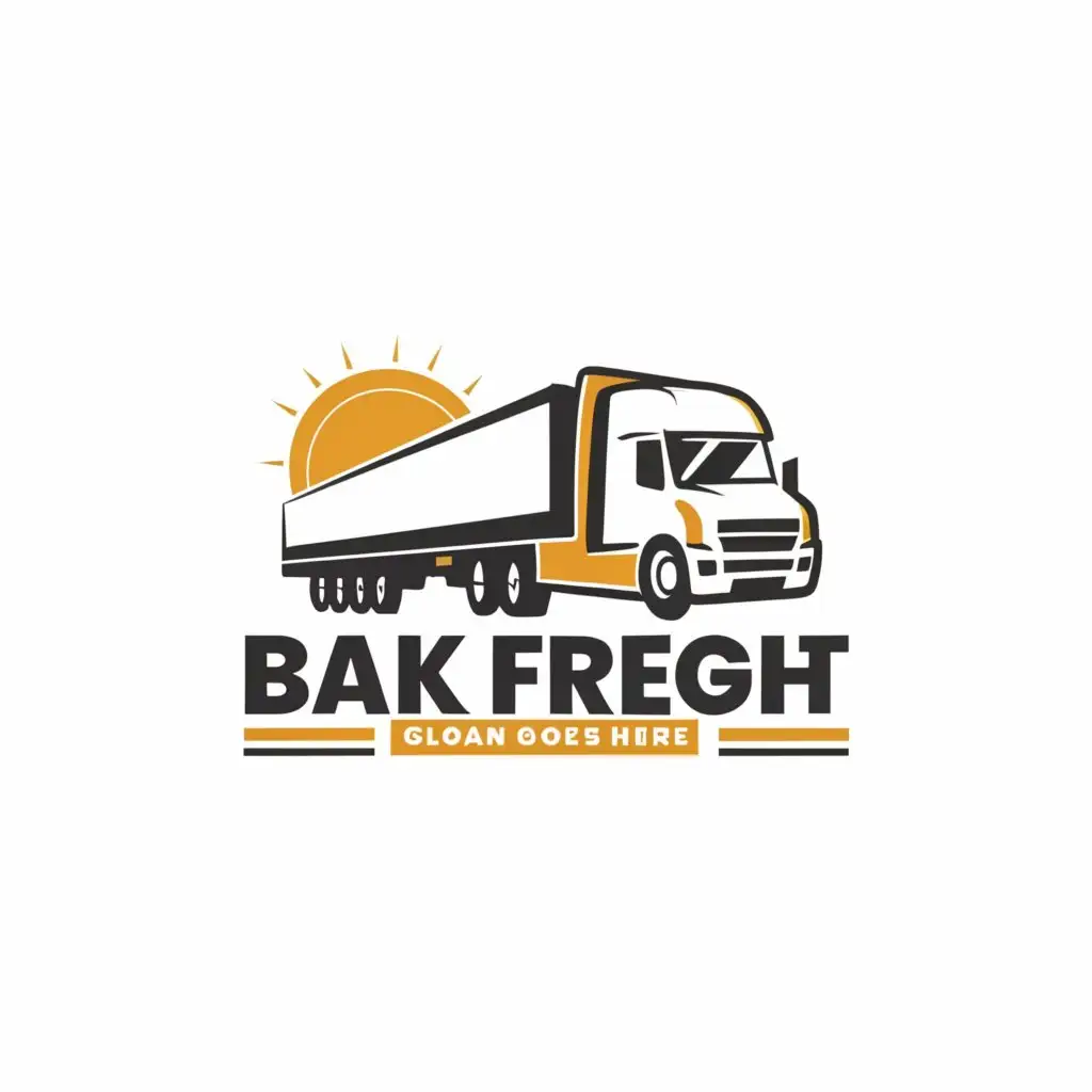 a logo design,with the text 'BAK FREIGHT', main symbol:Truck,Moderate,clear background