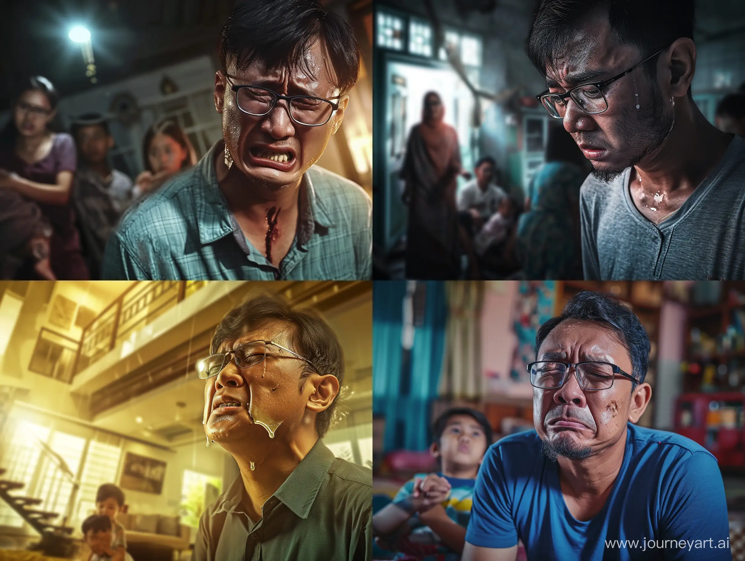 Emotional-Malay-Man-Mourns-Mothers-Passing-in-Modern-Family-Home