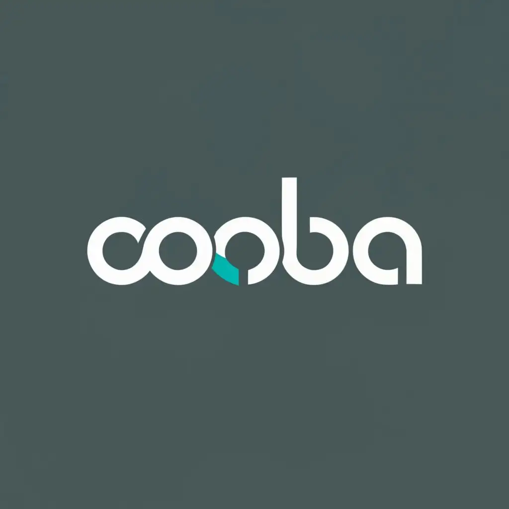 logo, or, with the text "cooba", typography, be used in Events industry