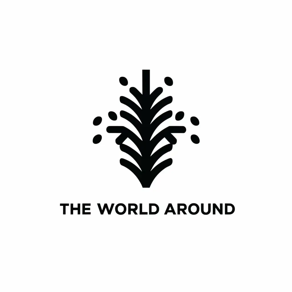 a logo design,with the text "The world around", main symbol:plant,Сложный,be used in Другие industry,clear background