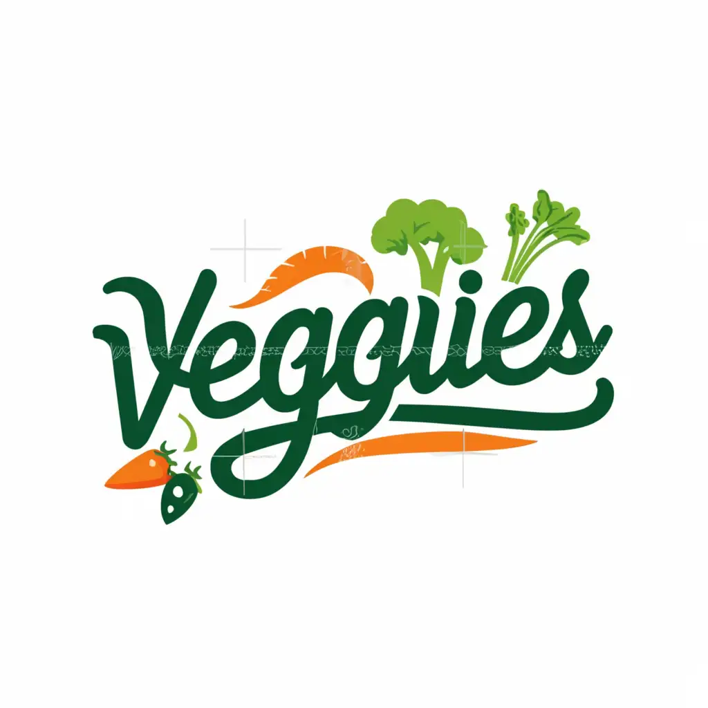 a logo design,with the text "veggies", main symbol:vegetables,Moderate,clear background