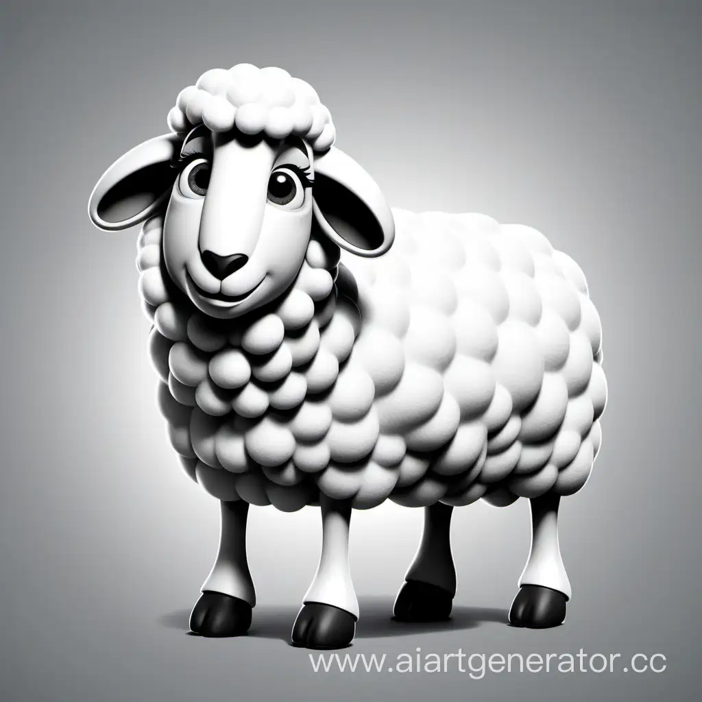 Adorable-BlackandWhite-Sheep-Coloring-Page-Inspired-by-The-Secret-Life-of-Pets