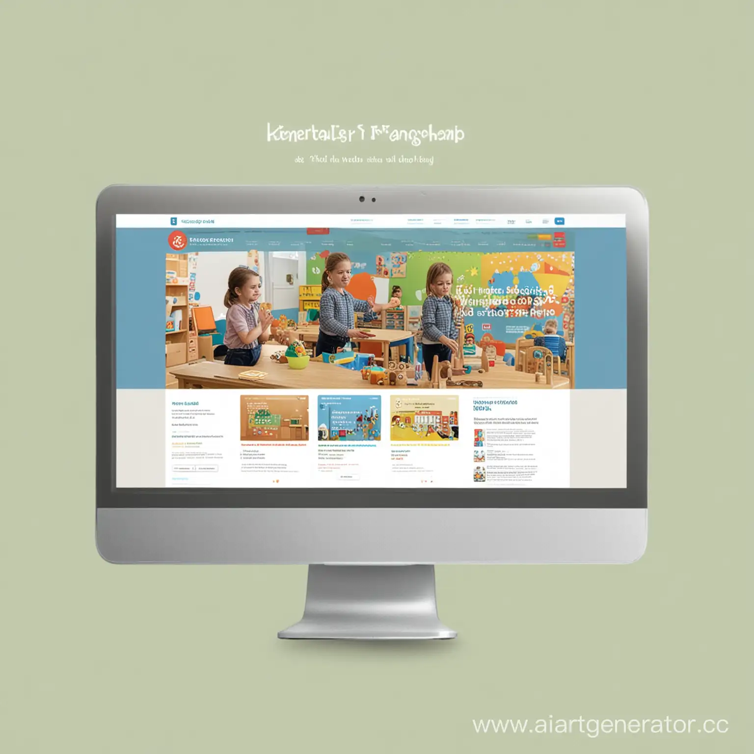 Современный дизайн сайта детского сада, в котором все вкладки будут легко доступны