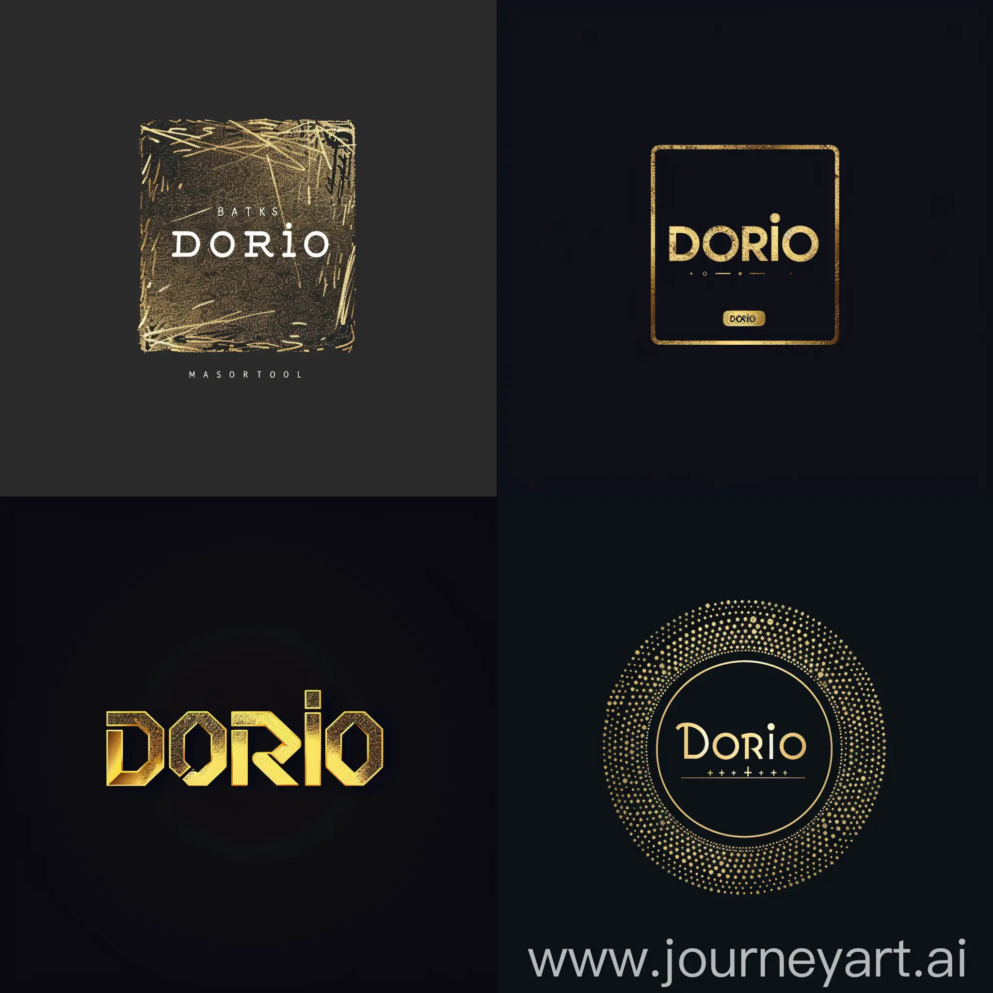 My store's name is Dorio. And I want you to design a logo for it that represents the gold market.