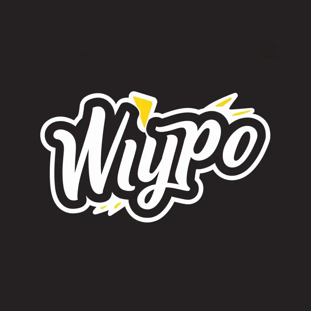 logo, TEXT IS THE LOGO ITSELF, with the text "WIPE", typography