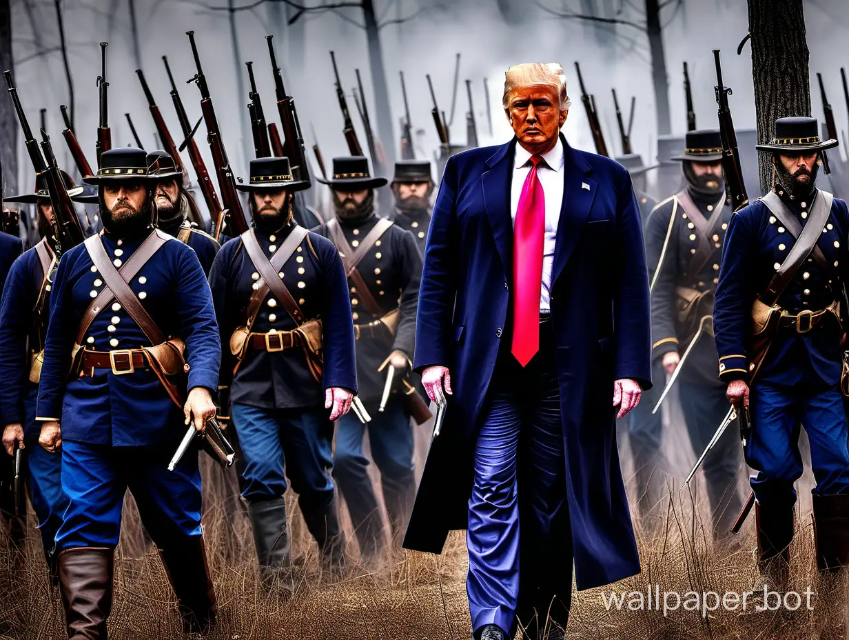 Donald Trump in the guise of the Civil War era is preparing a rebellion