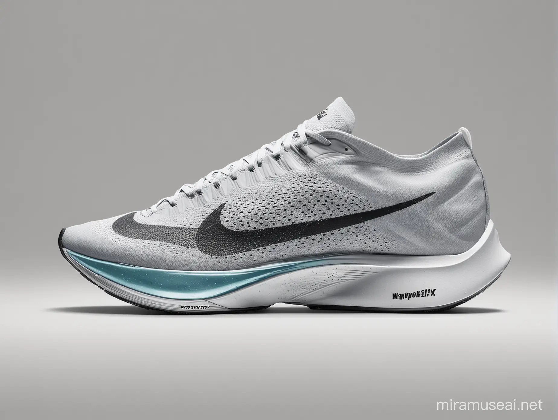 Nike VaporFly 4 Running Shoes on Light Grey Background