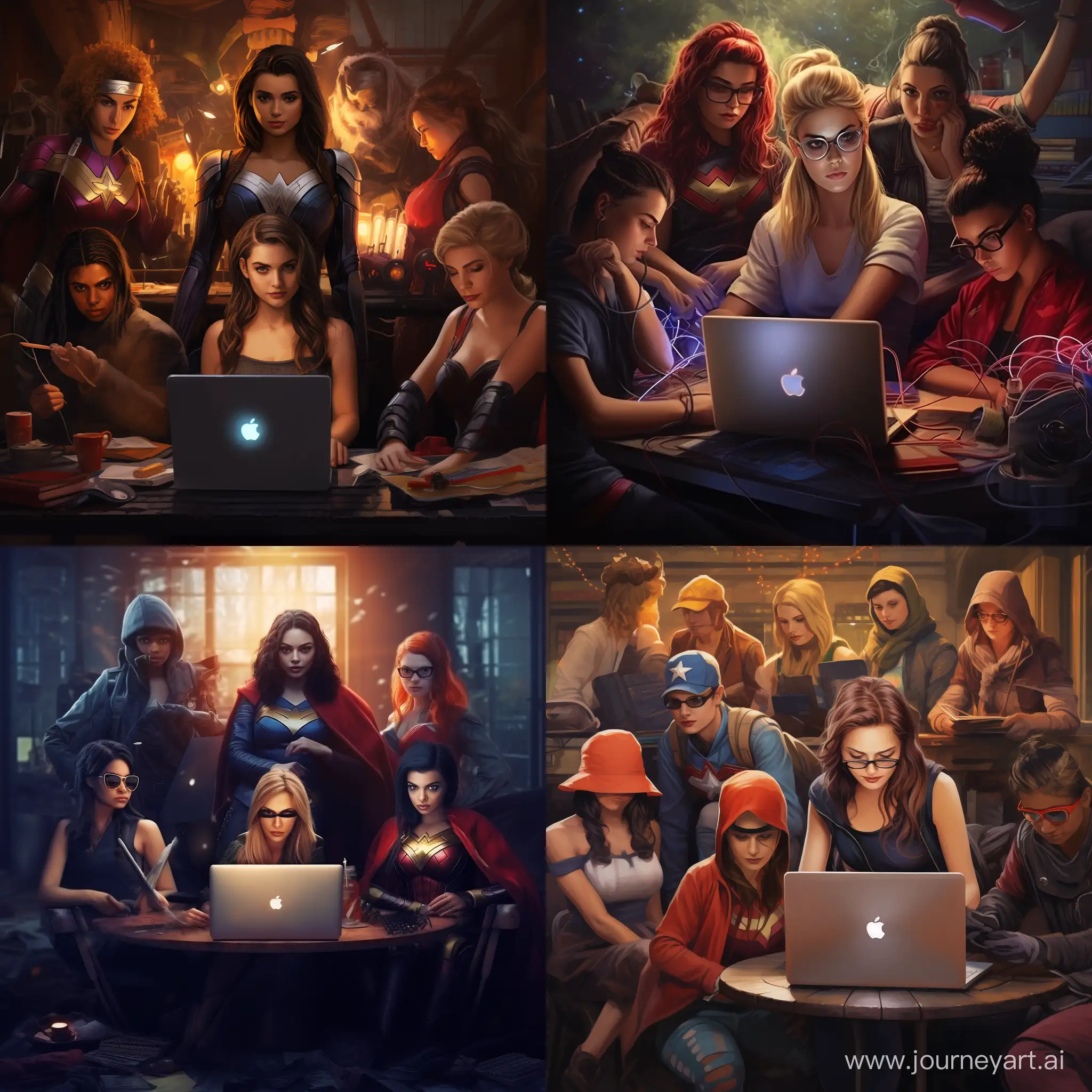 Покажи в одной картинке отряд хакеров феминистов мстителей