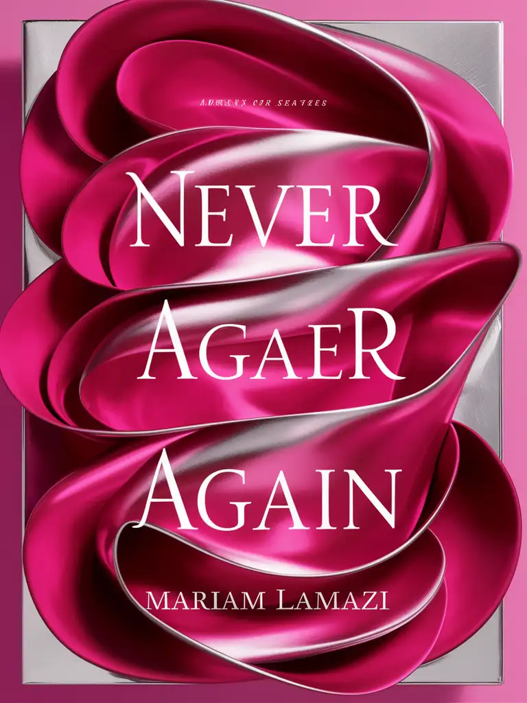 Mesmerizing-Silver-and-Pink-Book-Cover-Never-Again-by-Mariam-Lamazi