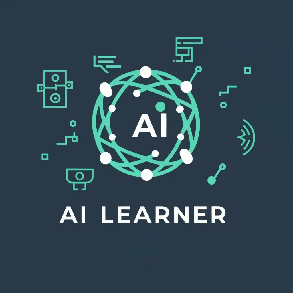 a logo design,with the text "AI Learner", main symbol:computer, web, internet, AI,Moderate,be used in Technology industry,clear background