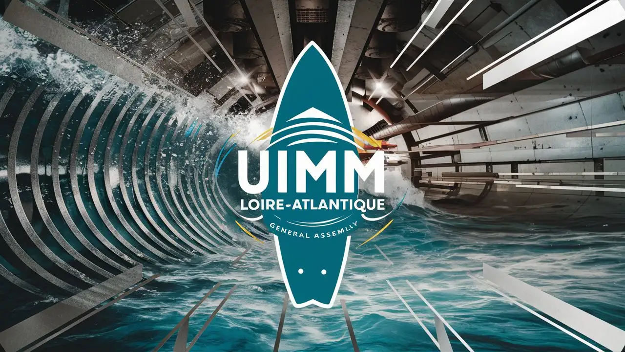 créer un visuel d'invitation à l'assemblée générale de l'UIMM Loire-Atlantique. Un visuel classe alliant l'ambiance industrielle, la mer et le surf. 